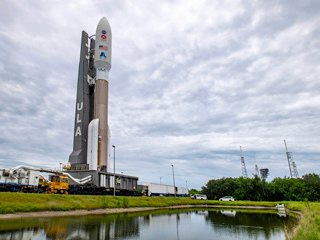 An Atlas V rocket with NASA's Mars 2020 mission on board