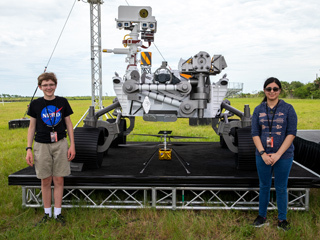 Alex Mather, at left, and Vaneeza Rupani at KSC
