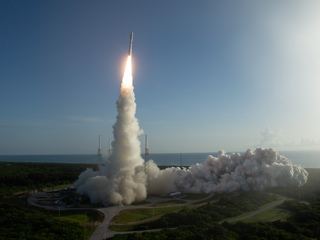 The rocket with NASA’s Mars 2020 Perseverance rover onboard launches from KSC