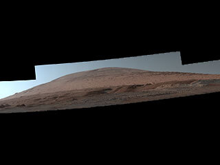 A dramatic view of Mars' Mount Sharp