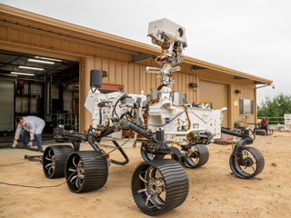 The full-scale engineering model of Perseverance rover 