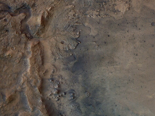A view of Mars' Jezero Crater
