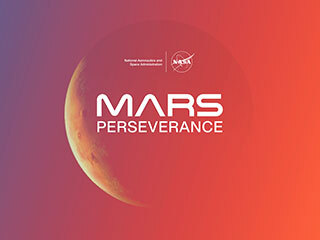 Mars planet with gradient background