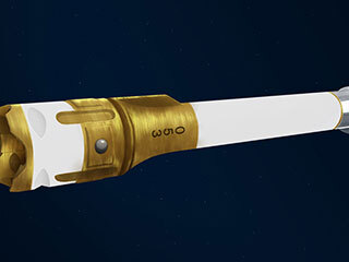 This illustration depicts the exterior of a sample tube being carried aboard the Mars 2020 Perseverance rover.