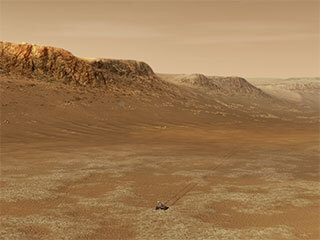 Rover on Jezero Crater
