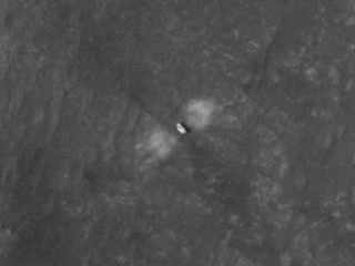 Perseverance rover on the surface of Mars.