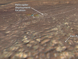 The location where NASA’s Perseverance rover will observe Ingenuity’s attempt at powered controlled flight 