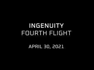 NASA’s Ingenuity Mars Helicopter successfully completed a fourth, more challenging flight on the Red Planet on April 30, 2021.