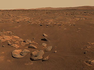 NASA's Perseverance Mars rover used its Mastcam-Z imaging system to capture this 360-degree panorama of "Van Zyl Overlook," where the rover was parked as the Ingenuity helicopter performed its first flights. The 2.4 billion-pixel panorama is made up of 992 individual images stitched together.