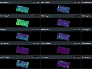 An image of data readings which show chemicals detected within a single rock on Mars by PIXL, one of the instruments on the end of the robotic arm aboard NASA’s Perseverance Mars rover.