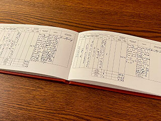 Håvard Grip, chief pilot of NASA's Ingenuity Mars Helicopter, documents the details of each flight in the mission’s logbook, The Nominal Pilot’s Logbook for Planets and Moons, after each flight. Entries for Flights 9 and 10 are seen here.