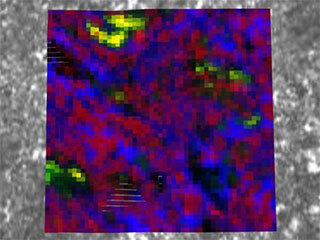 This is an image taken by the Perseverance Mars rover which used the PIXL instrument to analyze the “Bellegarde” abrasion target, revealing salt minerals. 