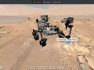 Video clip of the interactive 3D experience, "Explore with Perseverance."