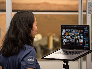 In a mission control room at NASA's Jet Propulsion Laboratory, Mars Perseverance Strategic Mission Manager Pauline Hwang interacted with students via an online video event.