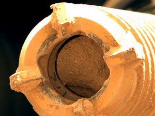 This pair of images shows two cylinders of rock the size of classroom chalk inside the drill of NASA’s Perseverance rover from an outcrop called “Wildcat Ridge” in Mars’ Jezero Crater.