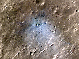 NASA’s Mars Reconnaissance Orbiter captured this image of a meteoroid impact that was later associated with a seismic event detected by the agency’s InSight lander using its seismometer. This crater was formed on May 27, 2020.