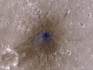 detected by the agency’s InSight lander using its seismometer. This crater was formed on Feb. 18, 2021.
