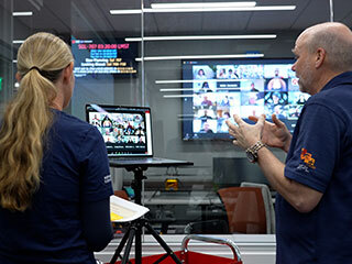 Perseverance Mars Rover Deputy Project Manager Rich Welch and Mission Lead Beth Dewell, spoke with middle- and high-school students during a live webinar from the rover’s mission control at NASA’s Jet Propulsion Laboratory in Southern California, on Feb. 14, 2023. 