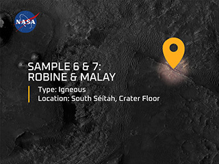 Meet two of the Martian samples that have been collected and are awaiting return to Earth as part of the Mars Sample Return campaign.