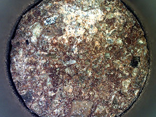 NASA’s Perseverance captured this image June 13 of a sample it cored from a conglomerate rock called “Emerald Lake.” 
