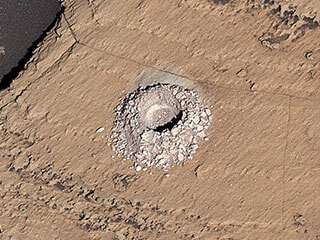 NASA’s Curiosity Mars rover used the drill on the end of its robotic arm to collect a sample from a rock nicknamed “Sequoia” on Oct. 17, 2023, the 3,980th Martian day, or sol, of the mission. 