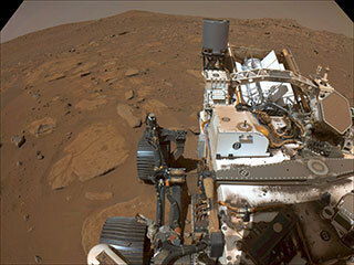 NASA’s Perseverance rover captured this view of the location where it will be parked for several weeks during Mars solar conjunction, a period when engineers stop sending commands to spacecraft at the Red Planet because the Sun may interfere with radio signals.