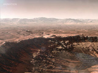 This animated artist’s concept depicts water breaking through the rim of Mars’ Jezero Crater, which NASA’s Perseverance rover is now exploring. Water entered the crater billions of years ago, forming a lake, delta, and rivers before the Red Planet dried up.