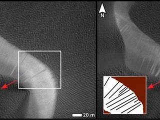 Changes on Dune Slip Face, Nili Patera, Mars