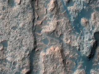 Deposits on the floor of Palos Crater