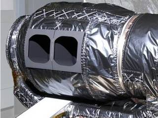 The Mars Climate Sounder instrument, shown here prior to its installation onto NASA's Mars Reconnaissance Orbiter for the mission's 2006 launch, will get a similar-looking sibling at Mars in 2016.