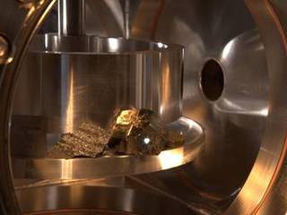 The ChemCam instrument for NASA's Mars Science Laboratory mission uses a pulsed laser beam to vaporize a pinhead-size target, producing a flash of light from the ionized material -- plasma -- that can be analyzed to identify chemical elements in the target.
