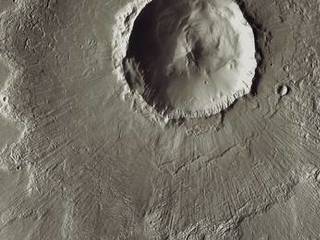 Bacolor Crater is a magnificent impact feature about 20 kilometers (12 miles) wide.
