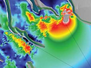 A newly found, buried deposit of frozen carbon dioxide -- dry ice -- near the south pole of Mars contains about 30 times more carbon dioxide than previously estimated to be frozen near the pole.