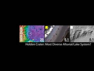 An area inside Holden crater was considered as a landing site for NASA's Mars Science Laboratory mission.