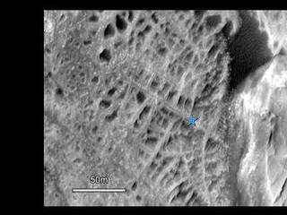One type of feature of scientific interest on the mountain inside Gale crater is exposure of cemented fractures, evidence that groundwater once reached to at least that height of the mountain.