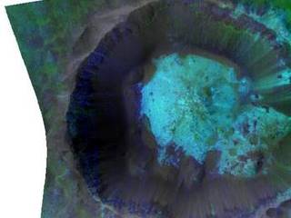 Impact cratering and erosion combine to reveal the composition of the Martian underground by exposing materials from the subsurface.