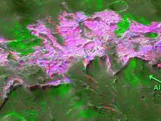 Sulfates are found overlying clay minerals in sediments within Columbus Crater, a depression that likely hosted a lake in the past.