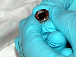 Close-up of microchip with 1.2 million names