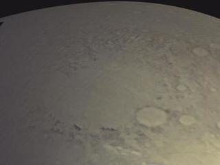 The Mars Color Imager (MARCI) camera on NASA's Mars Reconnaissance Orbiter acquired a seven-band color, wide-angle view of Mars on March 24, 2006, as part of a checkout of the orbiter's payload. The view looks northward and includes the large Argyre Basin in Mars' southern hemisphere.