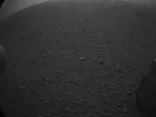 This is the first image taken by NASA's Curiosity rover, which landed on Mars the evening of Aug. 5 PDT (morning of Aug. 6 EDT).