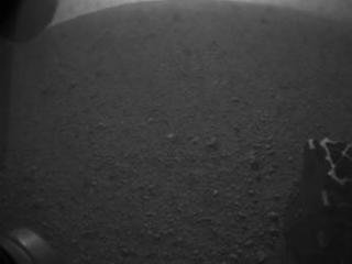 This is one of the first images taken by NASA's Curiosity rover, which landed on Mars the evening of Aug. 5 PDT (morning of Aug. 6 EDT).