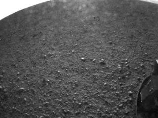 This is one of the first images taken by NASA's Curiosity rover, which landed on Mars the evening of Aug. 5 PDT (morning of Aug. 6 EDT).