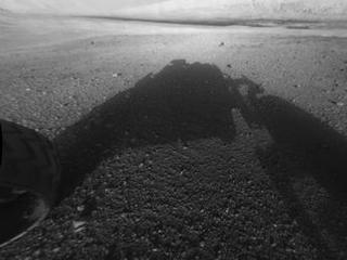 This image taken by NASA's Curiosity shows what lies ahead for the rover -- its main science target, Mount Sharp.