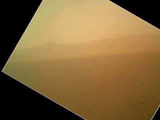 First Color Image of the Martian Landscape Returned from Curiosity