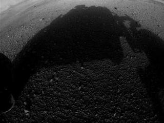 This full-resolution image shows one of the first views from NASA's Curiosity rover, which landed on Mars the evening of Aug. 5 PDT (early morning hours Aug. 6 EDT).