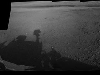 This 360-degree, full-resolution panorama from NASA's Curiosity rover shows the area all around the rover within Gale Crater on Mars.