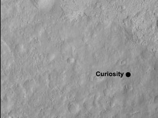 Curiosity's Quad - this image shows the quadrangle where NASA's Curiosity rover landed, now called Yellowknife.