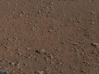 This mosaic image shows the first target NASA's Curiosity rover aims to zap with its Chemistry and Camera (ChemCam) instrument.