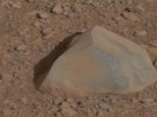This close-up image shows the first target NASA's Curiosity rover aims to zap with its Chemistry and Camera (ChemCam) instrument.