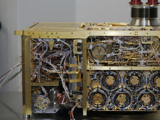 An instrument suite that will analyze the chemical ingredients in samples of Martian atmosphere, rocks and soil during the mission of NASA's Mars rover Curiosity, is shown here during assembly at NASA Goddard Space Flight Center, Greenbelt, Md., in 2010.
